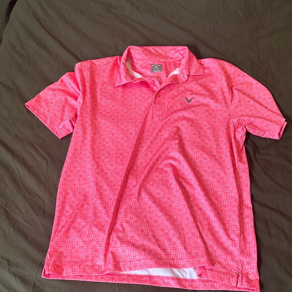 Callaway Golf Pink Polo Shirt L